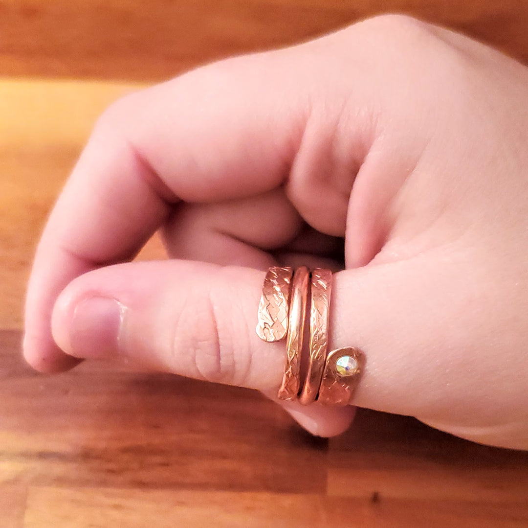AMD1305Copper Crystal Wrap Ring Stackable - Unique DesignRingsRing$ 37.00Alexa Martha Designs