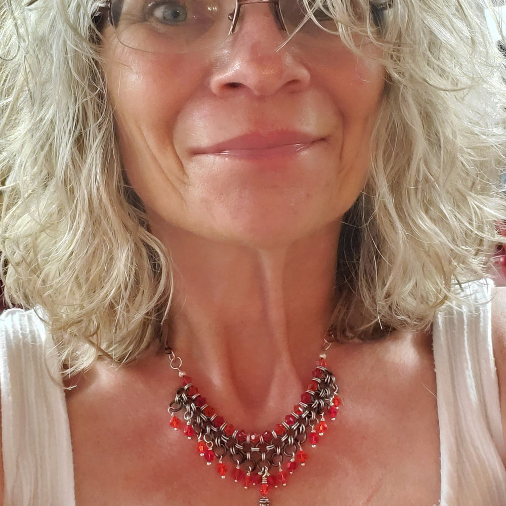 Mixed Metal Chainmaille Princess Warrior Choker Necklace - Necklace - Alexa Martha Designs   