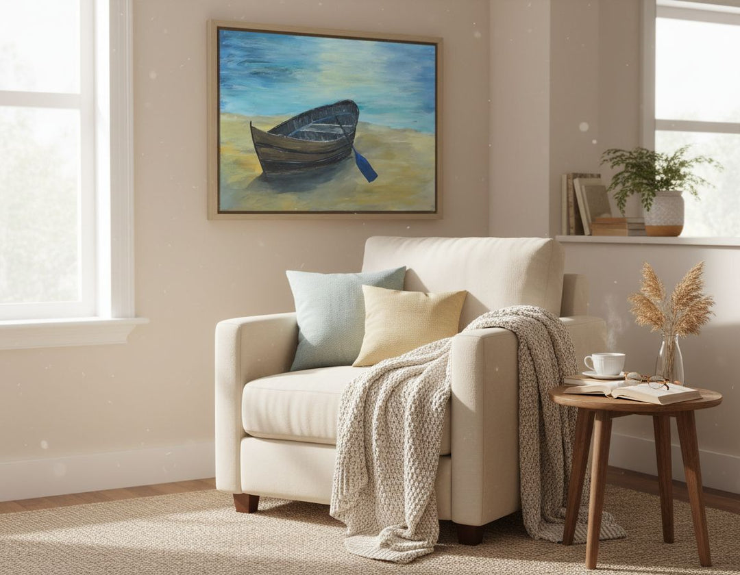 AMDP1000Original Acrylic Painting Fear Not 16x20 Boat Shore ArtStretched CanvasAcrylic Painting$ 145.00Alexa Martha Designs