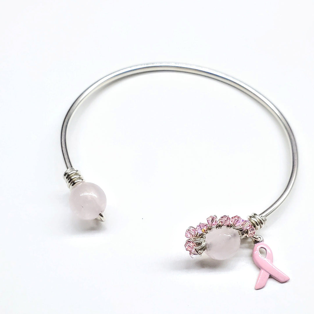 AMD1332Pink Crystal Breast Cancer Awareness Rose Quartz BeadBraceletsCuff Bracelet$ 113.00Alexa Martha Designs