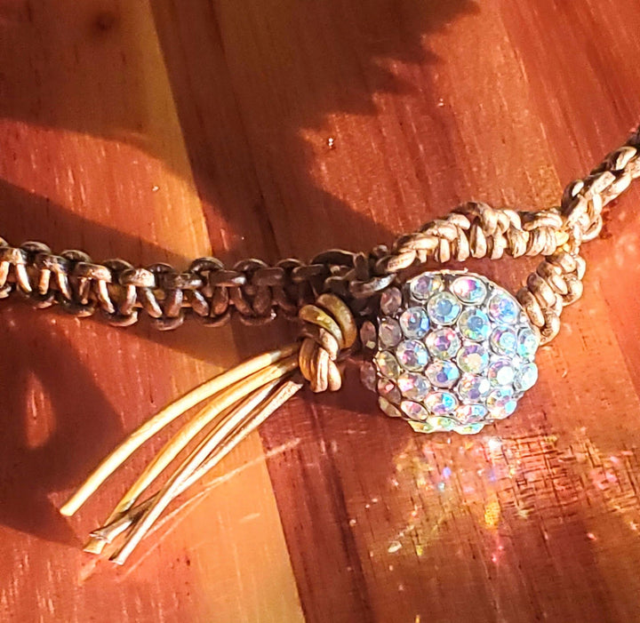 AMD1327Silver Spiral Twist Wrap Gemstone Lava Rock Macrame BlingNecklacesChoker$ 123.00Alexa Martha Designs