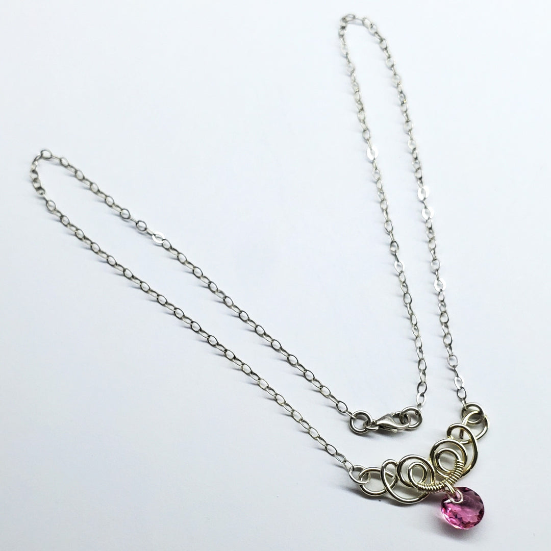 AMD1044-2Sterling Silver Sculpted Wire Jewelry Crystal NecklaceJewelryNecklace$ 47.00Alexa Martha Designs