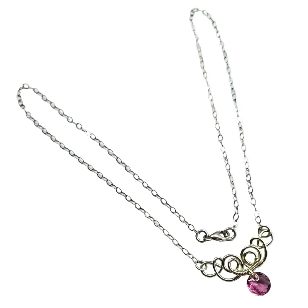 AMD1044-2Sterling Silver Sculpted Wire Jewelry Crystal NecklaceJewelryNecklace$ 47.00Alexa Martha Designs