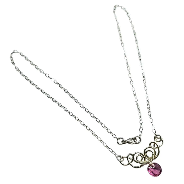 AMD1044-2Sterling Silver Sculpted Wire Jewelry Crystal NecklaceJewelryNecklace$ 47.00Alexa Martha Designs