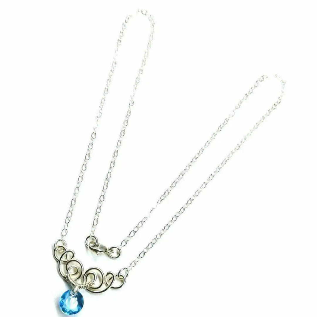 AMD1044Sterling Silver Sculpted Wire Jewelry Crystal NecklaceJewelryNecklace$ 47.00Alexa Martha Designs