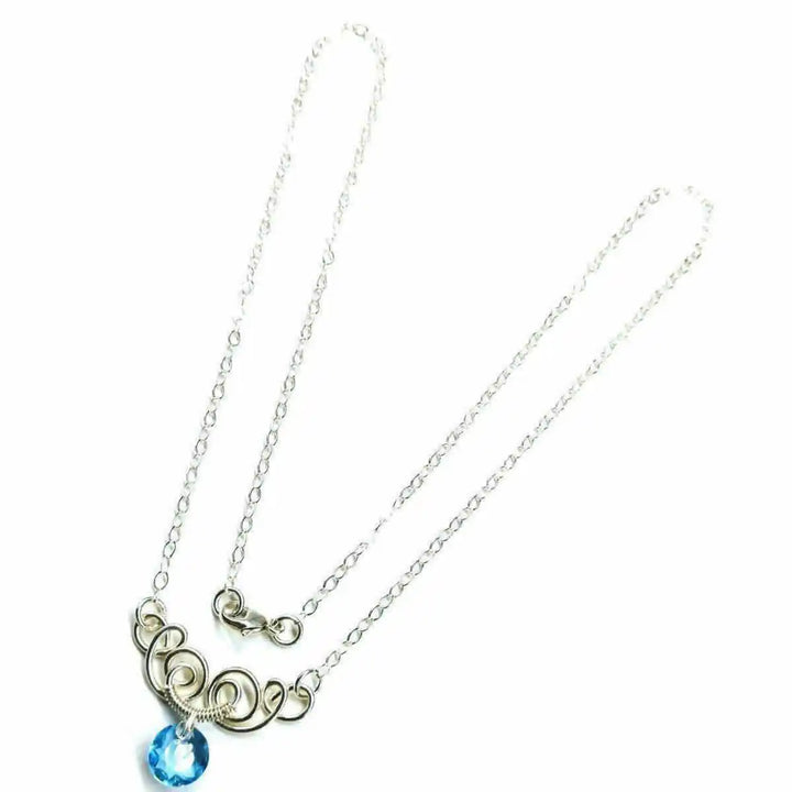 AMD1044Sterling Silver Sculpted Wire Jewelry Crystal NecklaceJewelryNecklace$ 47.00Alexa Martha Designs