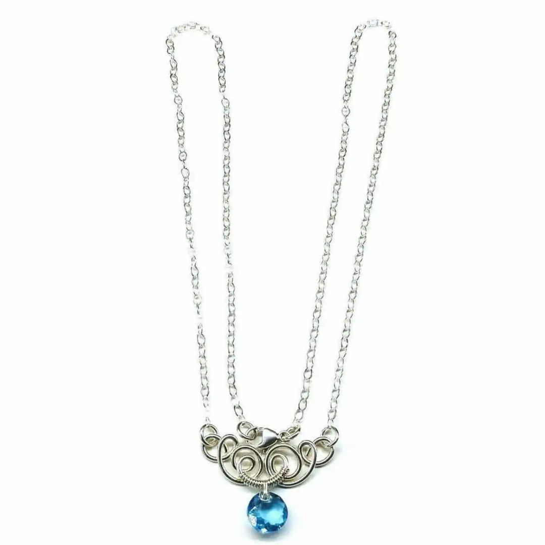 AMD1044Sterling Silver Sculpted Wire Jewelry Crystal NecklaceJewelryNecklace$ 47.00Alexa Martha Designs