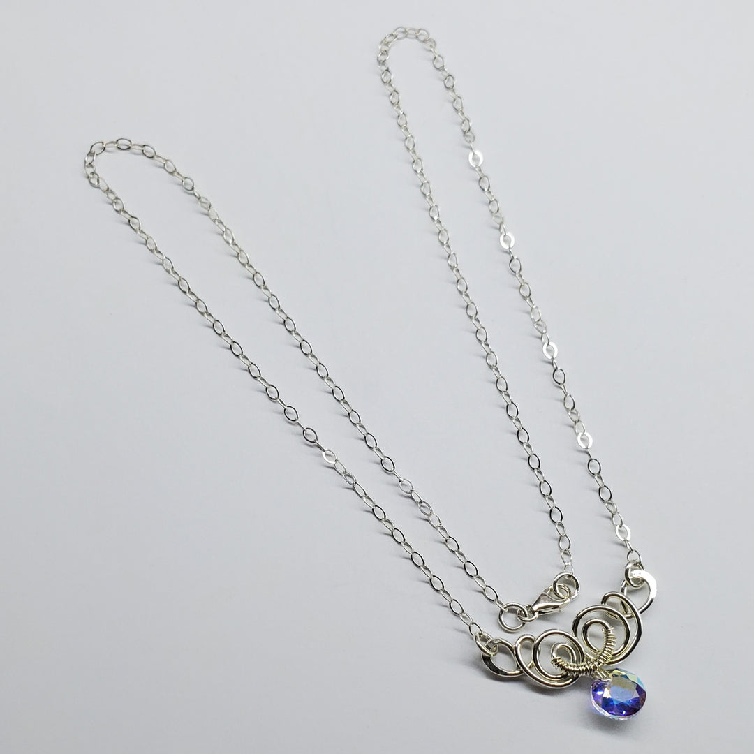 AMD1044Sterling Silver Sculpted Wire Jewelry Crystal NecklaceJewelryNecklace$ 47.00Alexa Martha Designs