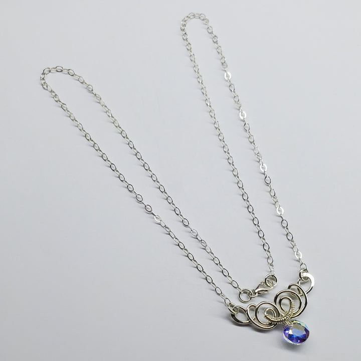 AMD1044Sterling Silver Sculpted Wire Jewelry Crystal NecklaceJewelryNecklace$ 47.00Alexa Martha Designs