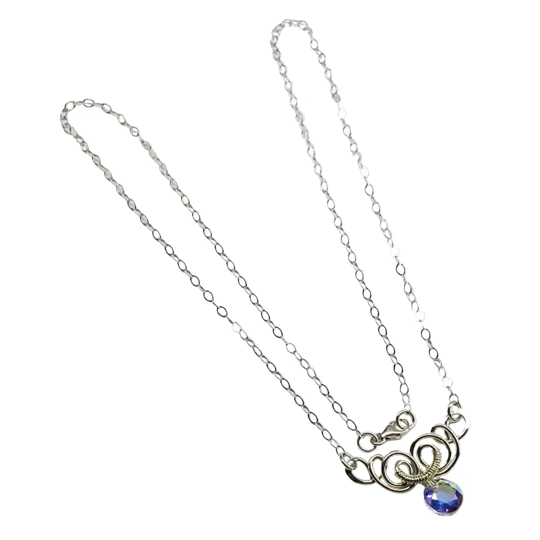 AMD1044Sterling Silver Sculpted Wire Jewelry Crystal NecklaceJewelryNecklace$ 47.00Alexa Martha Designs