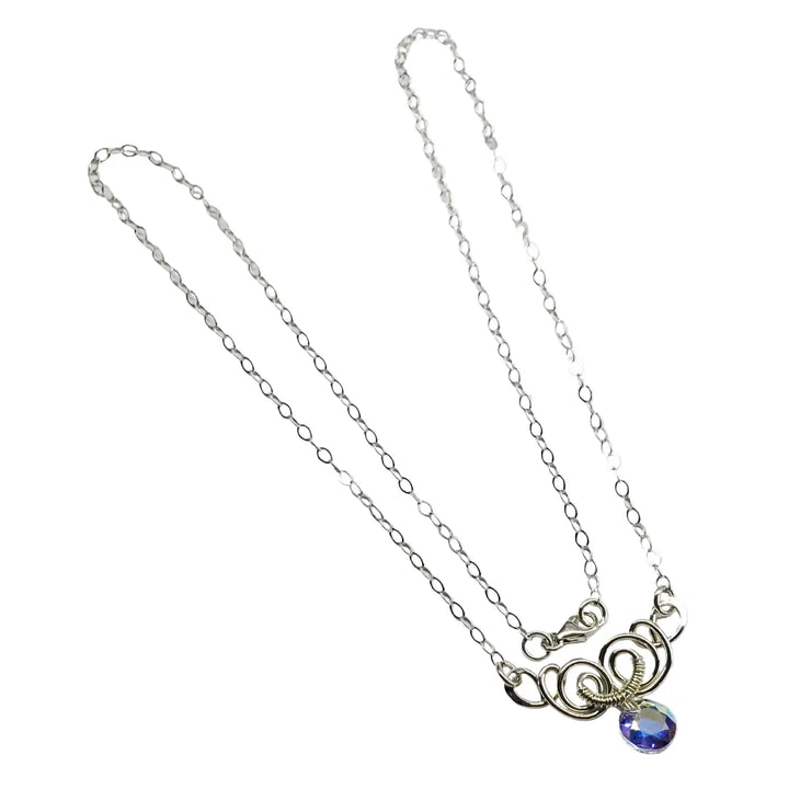AMD1044Sterling Silver Sculpted Wire Jewelry Crystal NecklaceJewelryNecklace$ 47.00Alexa Martha Designs