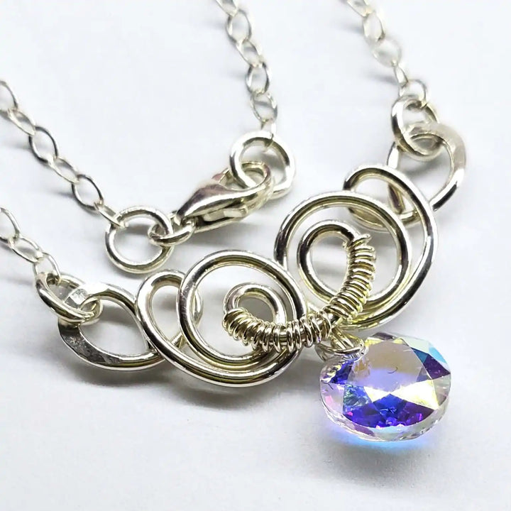 AMD1044Sterling Silver Sculpted Wire Jewelry Crystal NecklaceJewelryNecklace$ 47.00Alexa Martha Designs
