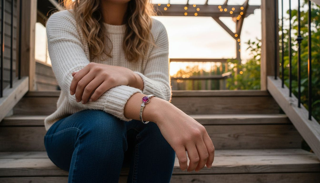 AMD1323Solid 10 Gauge Silver Hammered Brides Mag Bangle with 8mmBraceletsBangle$ 108.00Alexa Martha Designs