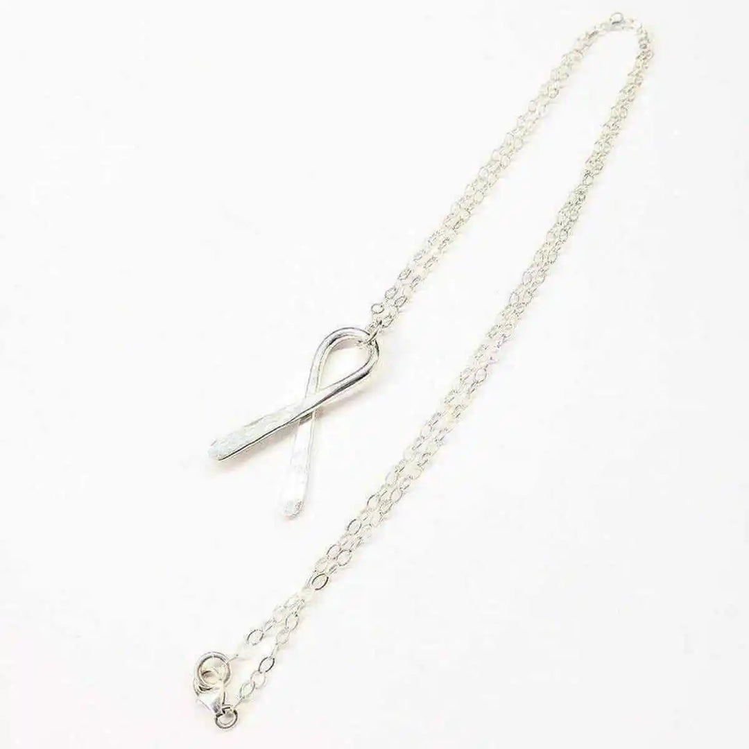 AMD1158 Sterling Silver Awareness Ribbon Necklace AlexaJewelryNecklace$ 72.00Alexa Martha Designs