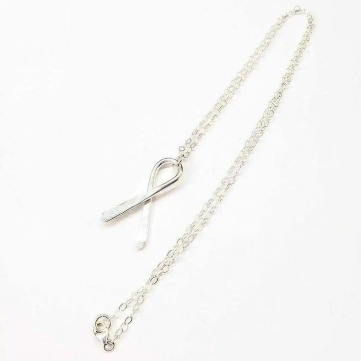 AMD1158 Sterling Silver Awareness Ribbon Necklace AlexaJewelryNecklace$ 72.00Alexa Martha Designs