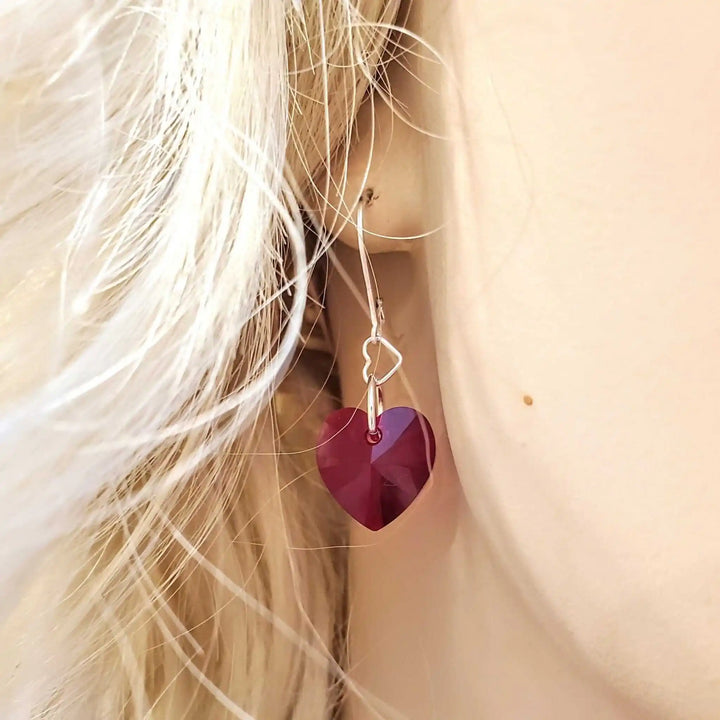 AMD1176Red Heart Crystal Earrings, Sterling Silver and SwarovskiEarringsEarrings$ 47.00Alexa Martha Designs