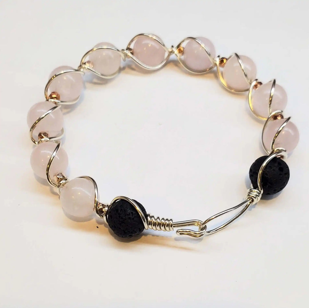 AMD1324Sterling Silver Spiral Twist Wrap Gemstone Lava Rock BangleBraceletsCuff Bracelet$ 130.00Alexa Martha Designs