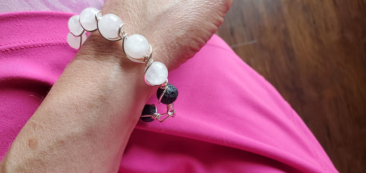 AMD1324Sterling Silver Spiral Twist Wrap Gemstone Lava Rock BangleBraceletsCuff Bracelet$ 130.00Alexa Martha Designs