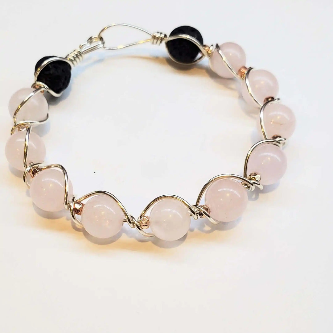 AMD1324Sterling Silver Spiral Twist Wrap Gemstone Lava Rock BangleBraceletsCuff Bracelet$ 130.00Alexa Martha Designs