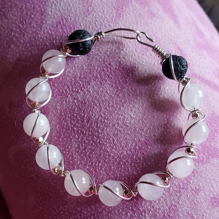 AMD1324Sterling Silver Spiral Twist Wrap Gemstone Lava Rock BangleBraceletsCuff Bracelet$ 130.00Alexa Martha Designs