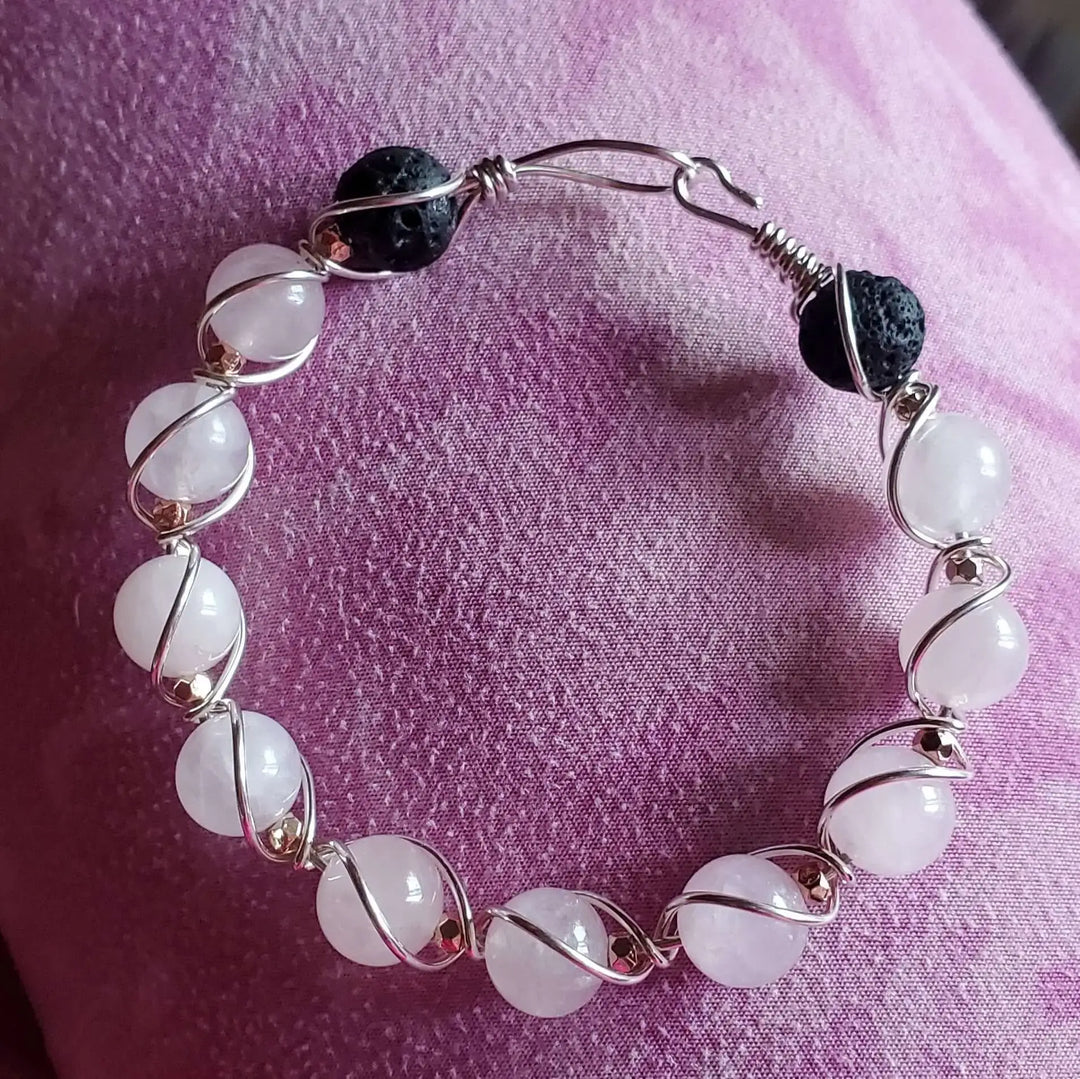 AMD1324Sterling Silver Spiral Twist Wrap Gemstone Lava Rock BangleBraceletsCuff Bracelet$ 130.00Alexa Martha Designs