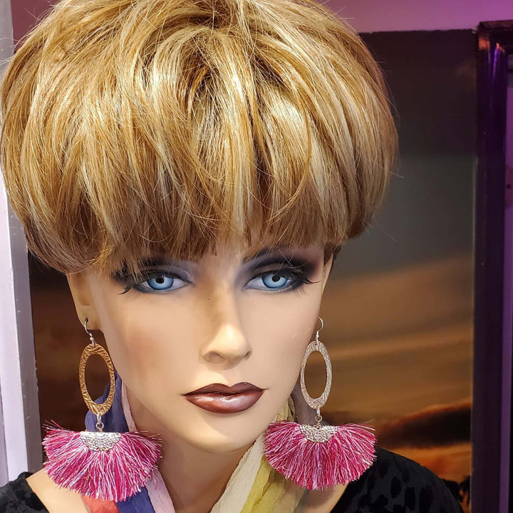 AMD1292-ALong Copper Embossed Pink and Purple Silk Tassel EarringsJewelryEarrings$ 57.00Alexa Martha Designs