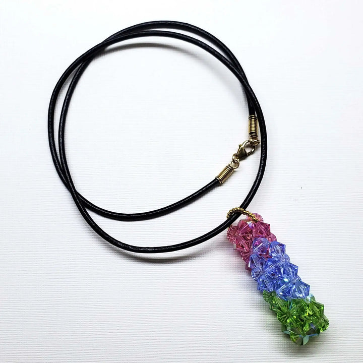 AMD1275-3Sparkly Green Blue Rose Crystal Pillar Pendant NecklaceJewelryNecklace$ 103.00Alexa Martha Designs