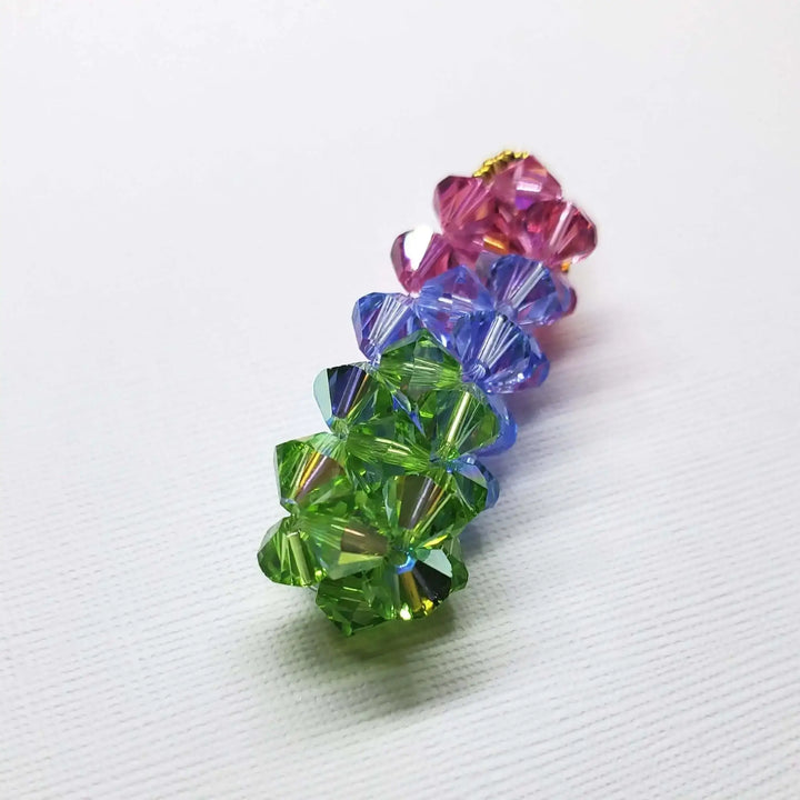 AMD1275Sparkly Green Blue Rose Crystal Pillar Pendant NecklaceJewelryNecklace$ 71.00Alexa Martha Designs