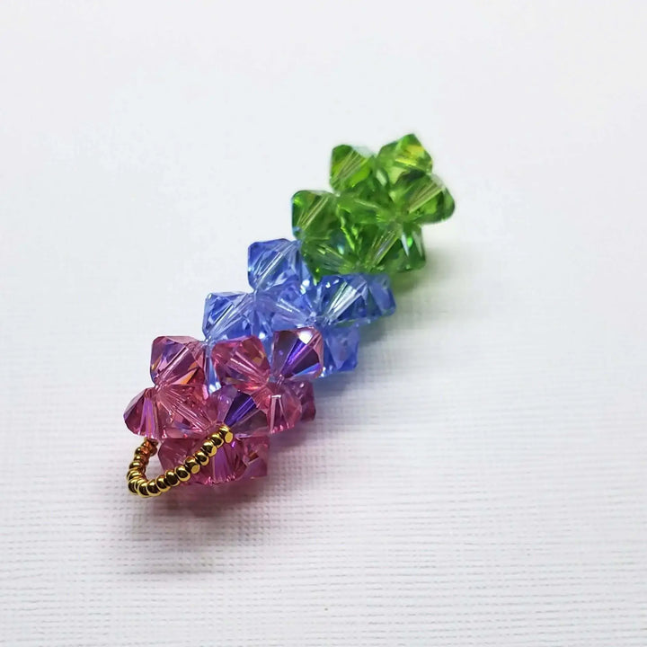 AMD1275Sparkly Green Blue Rose Crystal Pillar Pendant NecklaceJewelryNecklace$ 71.00Alexa Martha Designs