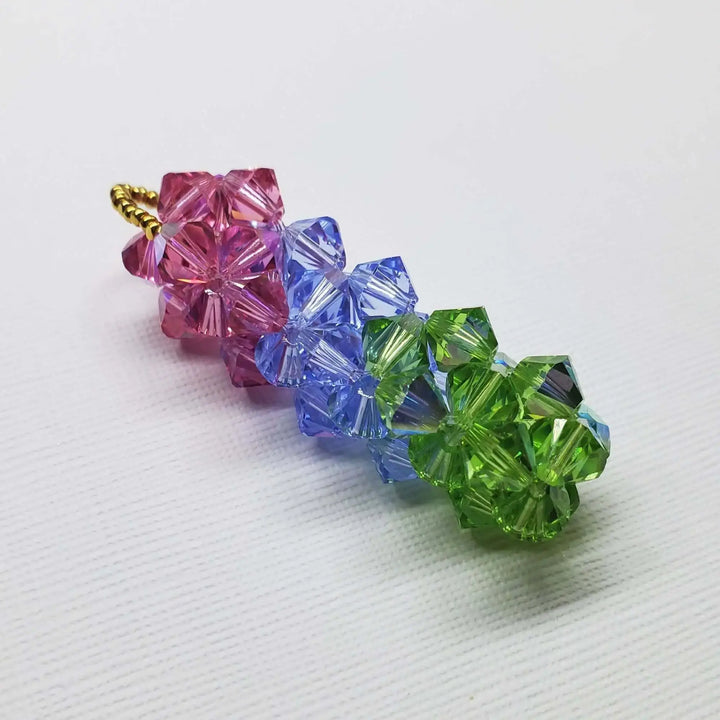 AMD1275Sparkly Green Blue Rose Crystal Pillar Pendant NecklaceJewelryNecklace$ 71.00Alexa Martha Designs