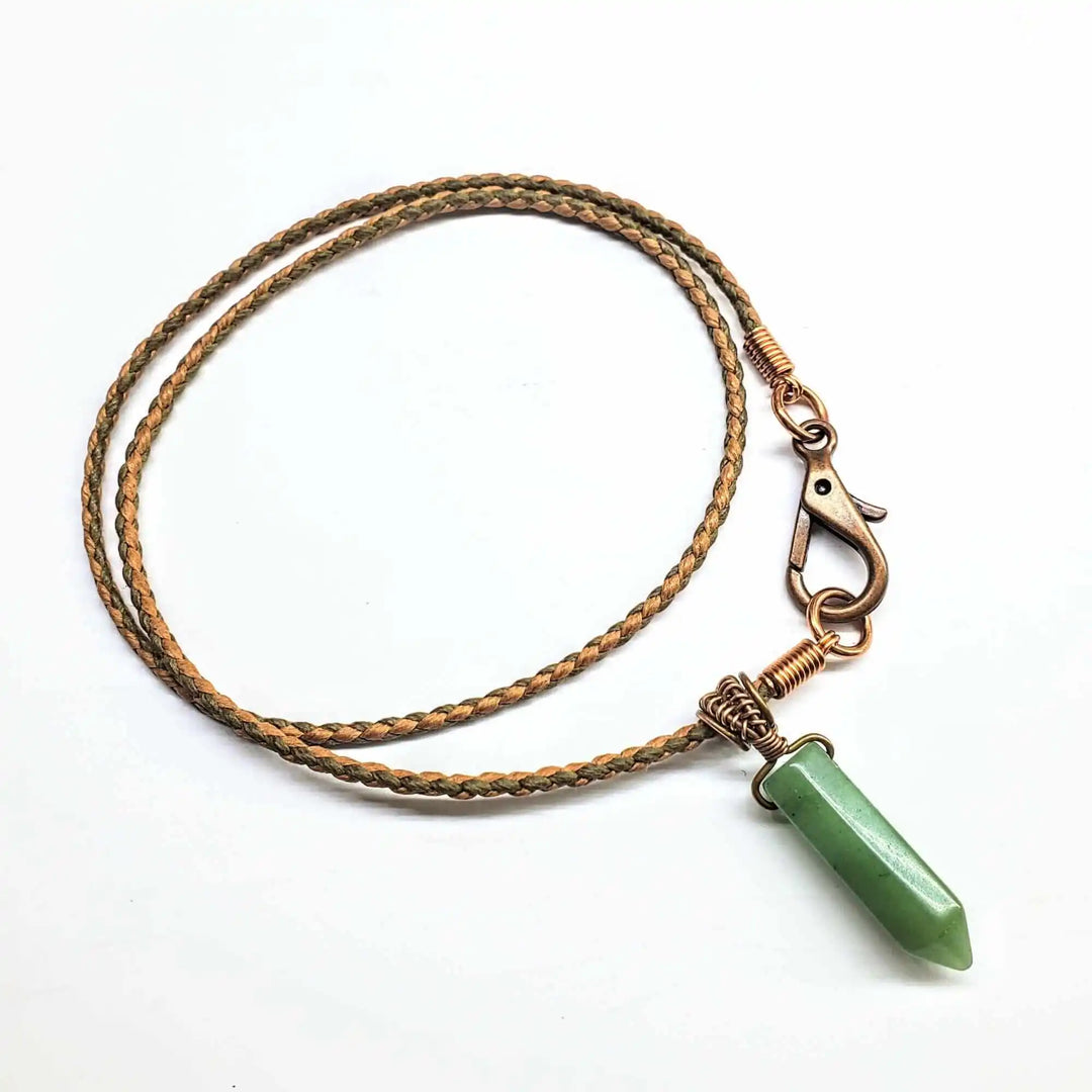 AMD1250-9Vegan Friendly Wire Wrapped Pointed Crystal NecklaceJewelryNecklace$ 45.00Alexa Martha Designs