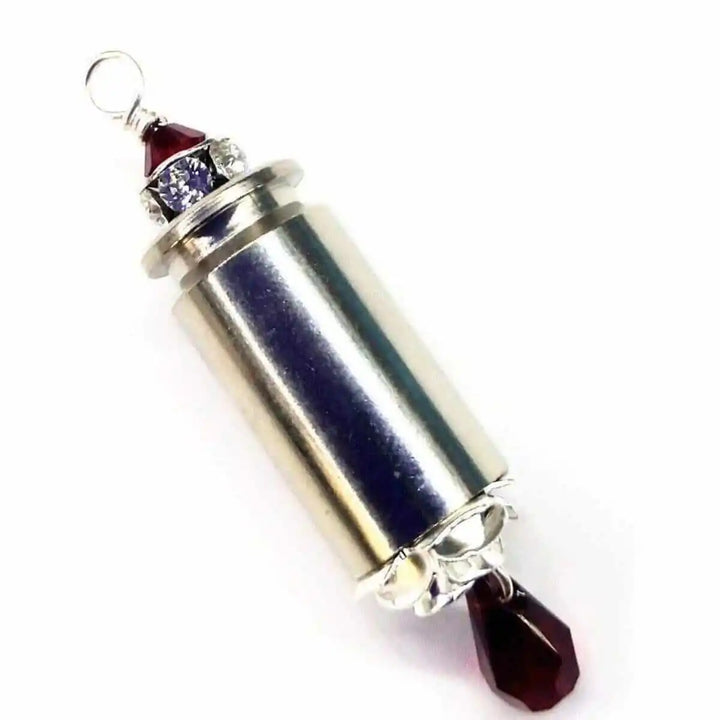 AMD1173-2Vintage Style Pink Crystal Drop Brass Bullet NecklaceJewelryNecklace$ 50.00Alexa Martha Designs