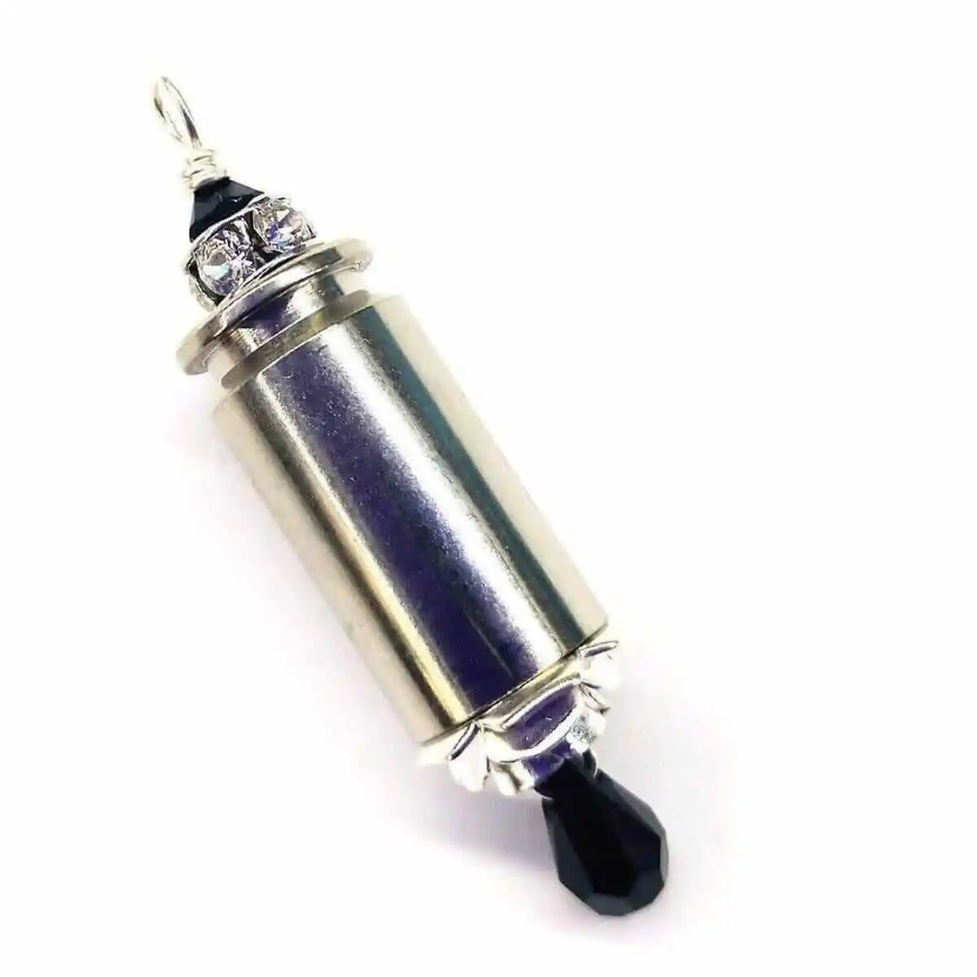 AMD1173-4Vintage Style Pink Crystal Drop Brass Bullet NecklaceJewelryNecklace$ 50.00Alexa Martha Designs