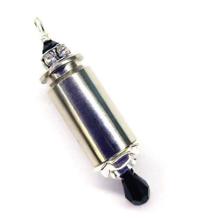 AMD1173-4Vintage Style Pink Crystal Drop Brass Bullet NecklaceJewelryNecklace$ 50.00Alexa Martha Designs