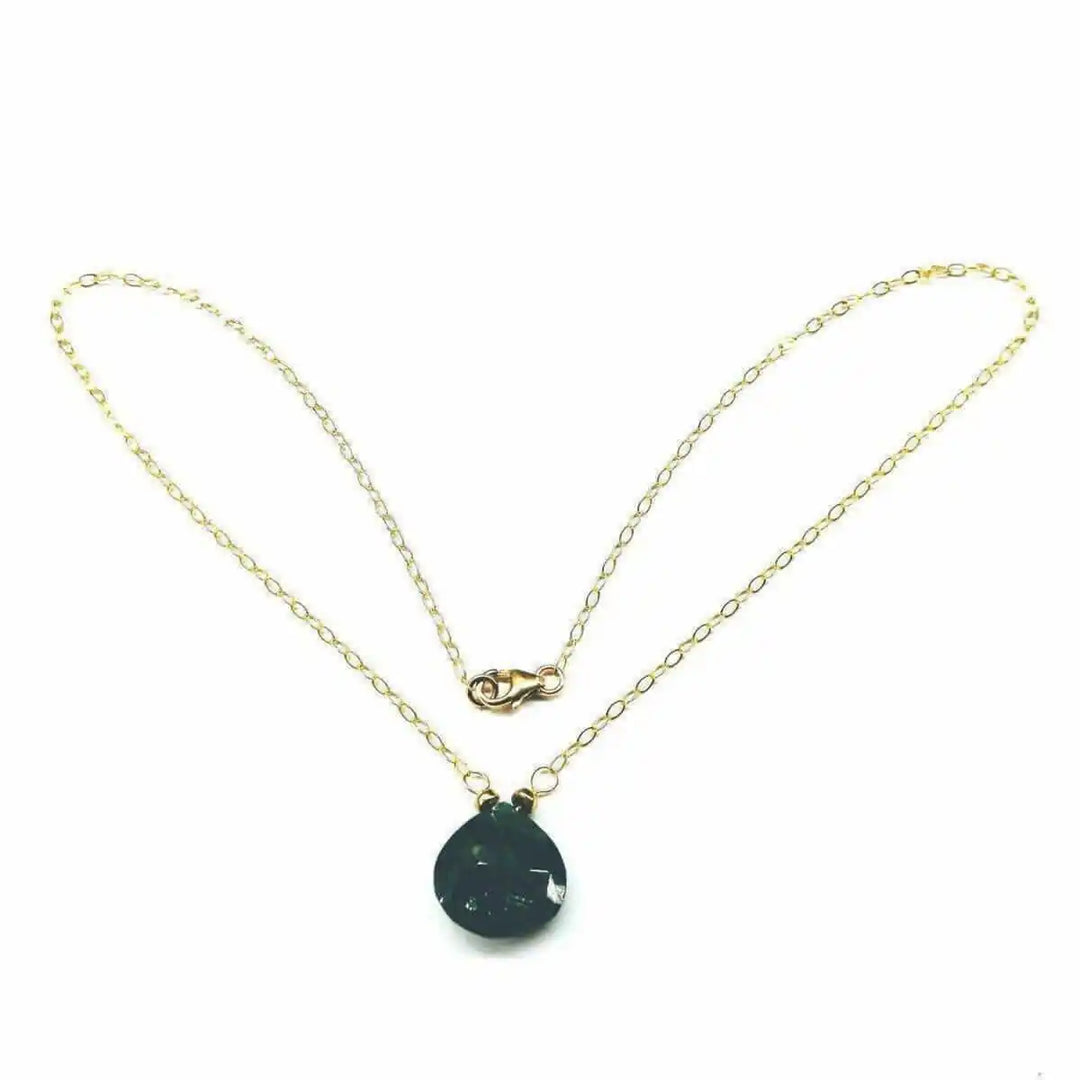 AMD1130-314K Gold Filled Emerald Necklace | Handmade Wire Wrapped Pear DropJewelryNecklace$ 56.00Alexa Martha Designs