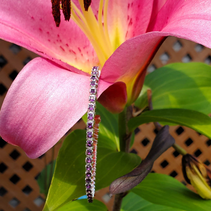 AMD1172 Wire Wrapped Copper Silver Purple CrystalJewelryBracelet$ 61.00Alexa Martha Designs