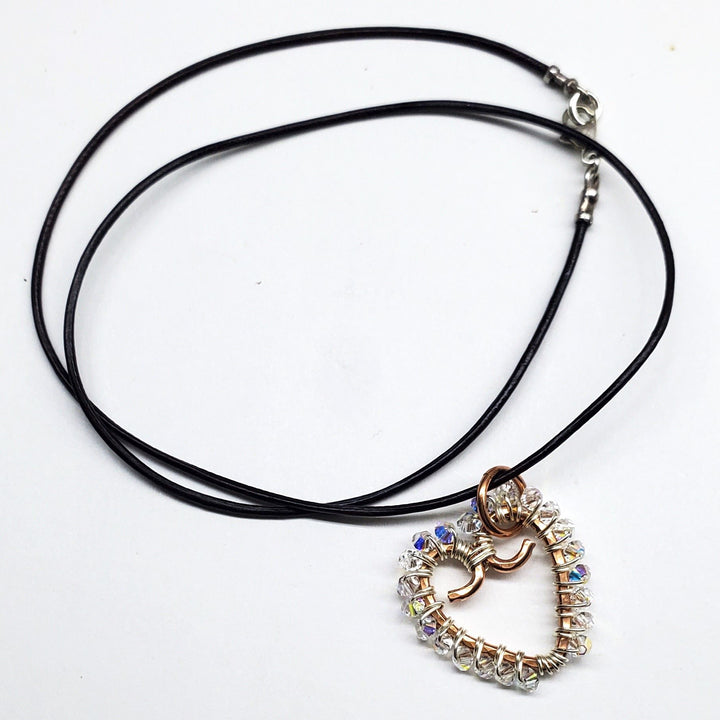 AMD1299-2Wire Wrapped Copper Heart Crystal Necklace - Timeless LoveJewelryNecklace$ 42.00Alexa Martha Designs