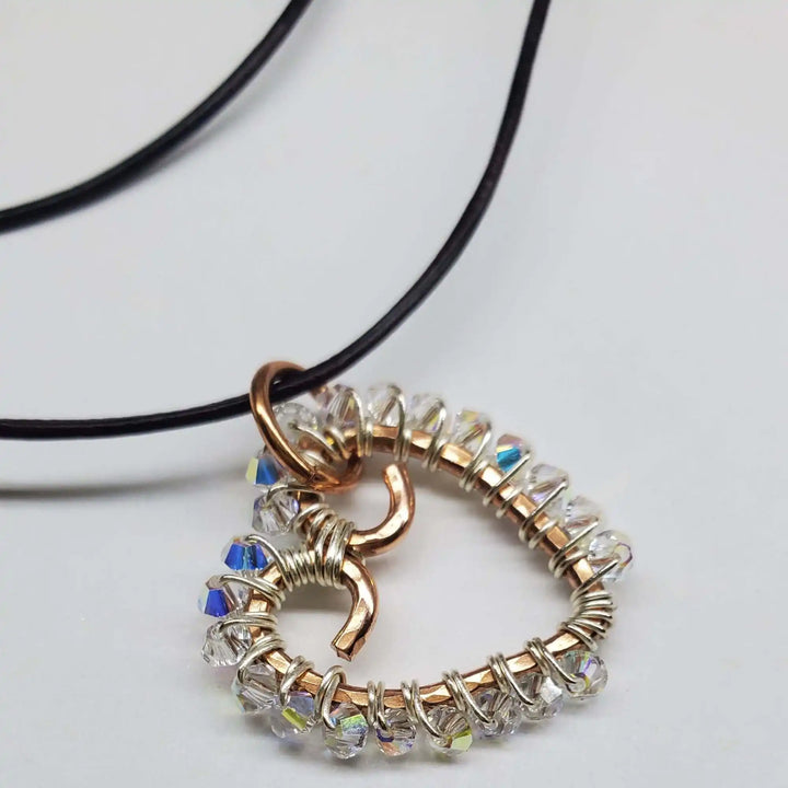 AMD1299Wire Wrapped Copper Heart Crystal Necklace - Timeless LoveJewelryNecklace$ 42.00Alexa Martha Designs