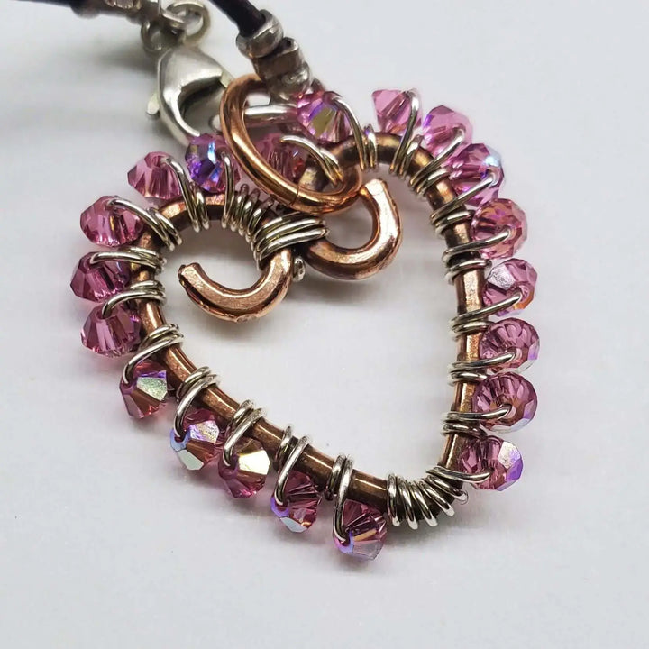AMD1299Wire Wrapped Copper Heart Crystal Necklace - Timeless LoveJewelryNecklace$ 42.00Alexa Martha Designs