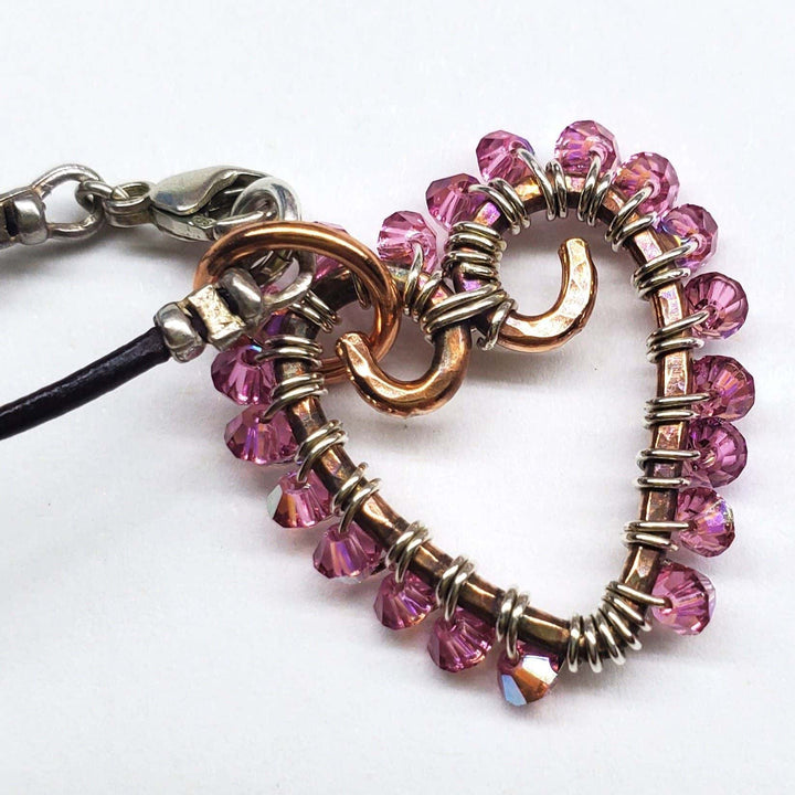 AMD1299Wire Wrapped Copper Heart Crystal Necklace - Timeless LoveJewelryNecklace$ 42.00Alexa Martha Designs