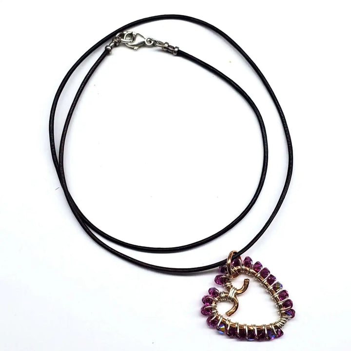 AMD1299Wire Wrapped Copper Heart Crystal Necklace - Timeless LoveJewelryNecklace$ 42.00Alexa Martha Designs