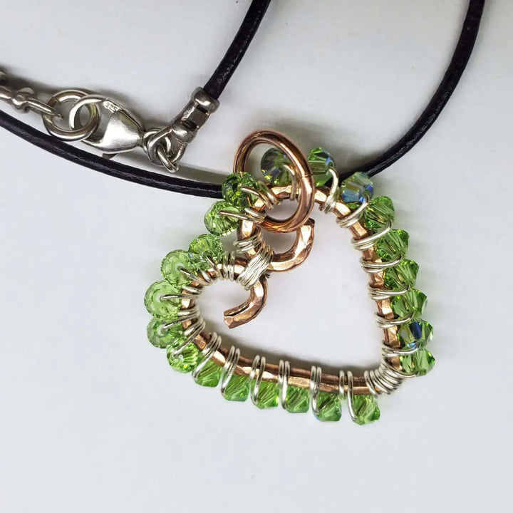 AMD1299Wire Wrapped Copper Heart Crystal Necklace - Timeless LoveJewelryNecklace$ 42.00Alexa Martha Designs