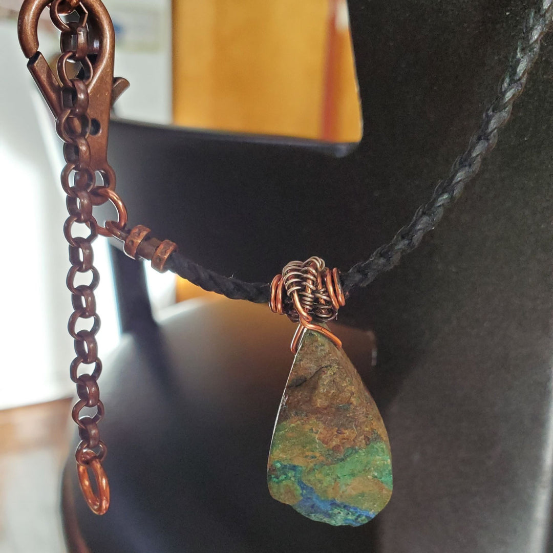 AMD1283Wire Wrapped Copper Azurite Malachite Drop NecklaceNecklacesNecklace$ 48.00Alexa Martha Designs