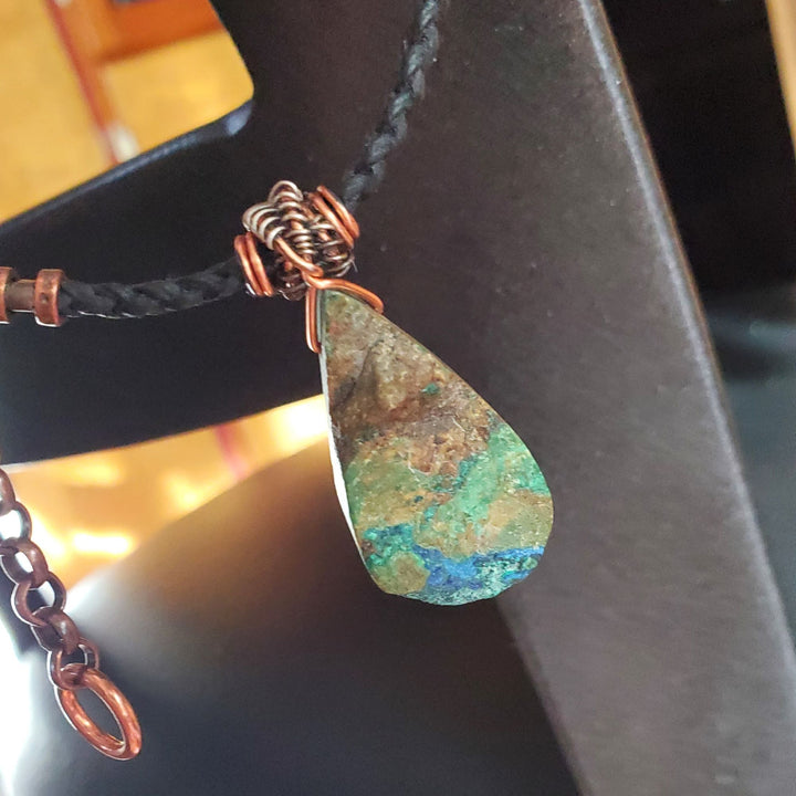 AMD1283Wire Wrapped Copper Azurite Malachite Drop NecklaceNecklacesNecklace$ 48.00Alexa Martha Designs