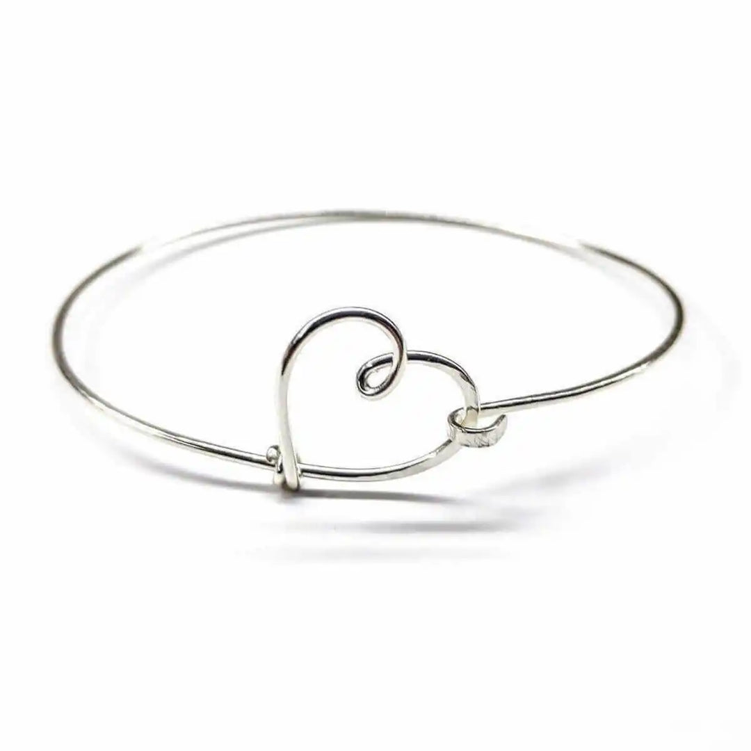 AMD1202-2 Wire Wrapped Heart Bangle in Sterling Silver AlexaJewelryBracelet$ 62.00Alexa Martha Designs