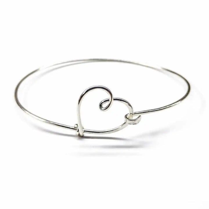 AMD1202-2 Wire Wrapped Heart Bangle in Sterling Silver AlexaJewelryBracelet$ 62.00Alexa Martha Designs