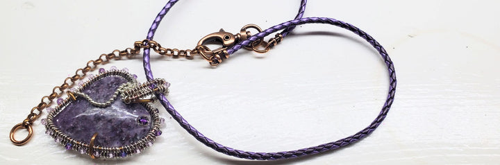 AMD1329Wire Wrapped Purple Sparkly Lepidolite Heart Copper SilverNecklacesNecklace$ 211.00Alexa Martha Designs