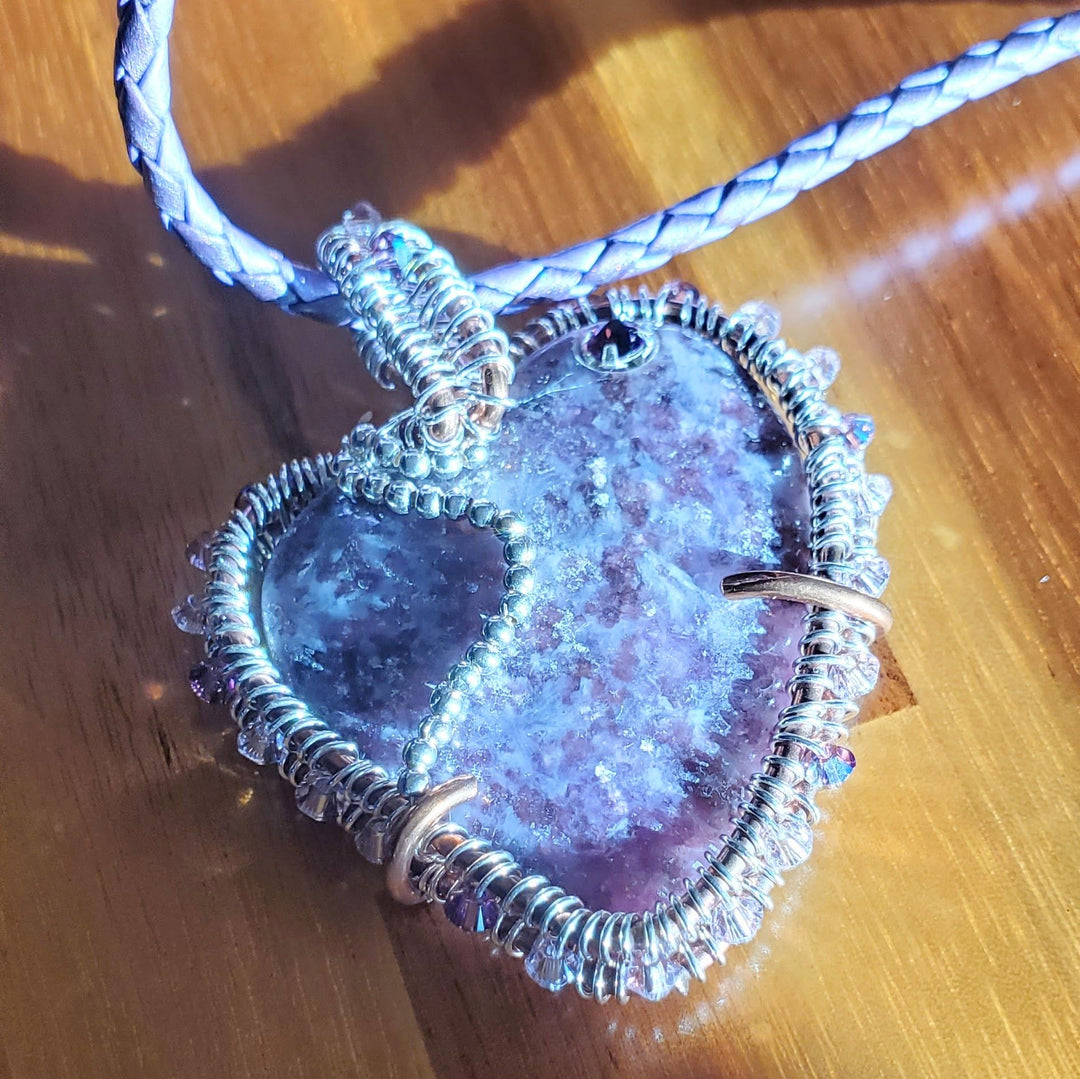 AMD1329Wire Wrapped Purple Sparkly Lepidolite Heart Copper SilverNecklacesNecklace$ 211.00Alexa Martha Designs
