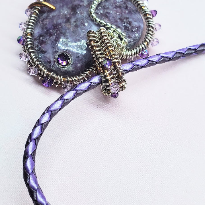 AMD1329Wire Wrapped Purple Sparkly Lepidolite Heart Copper SilverNecklacesNecklace$ 211.00Alexa Martha Designs