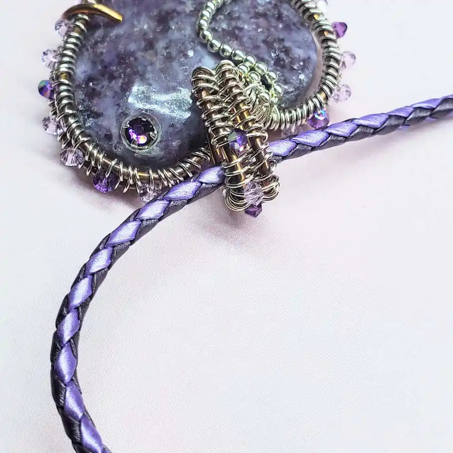 AMD1329Wire Wrapped Purple Sparkly Lepidolite Heart Copper SilverNecklacesNecklace$ 211.00Alexa Martha Designs